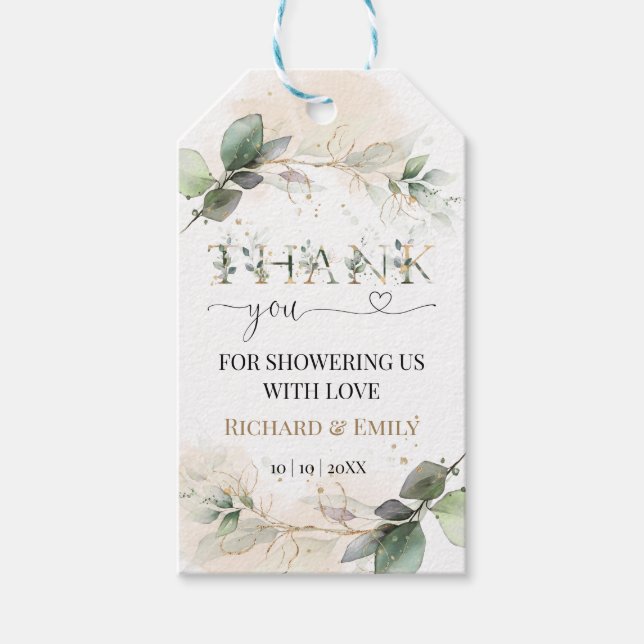 Vielen Dank Tag Geschenkanhänger (Vorderseite)