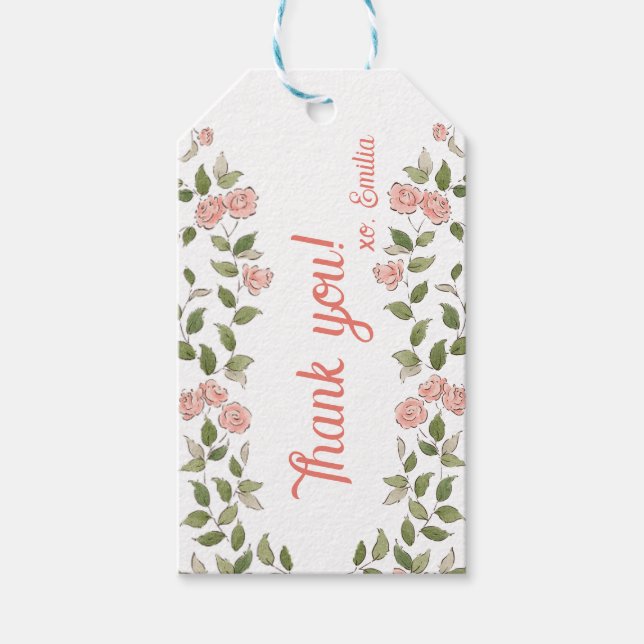 Vielen Dank Tag Princess Swan Geschenkanhänger (Vorderseite)