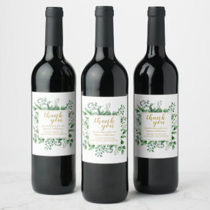 Vielen Dank Taufe WINE LABELS Geschenk Idee Weinetikett