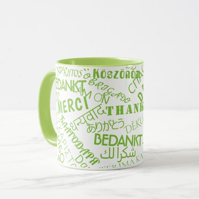 Vielen Dank Text Coffee Tasse (Vorderseite Links)
