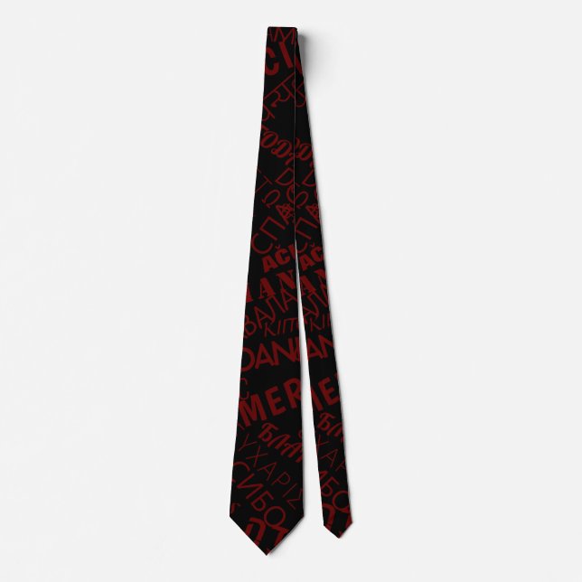Vielen Dank Text Neck Tie Multi Sprache Ihre Farbe Krawatte (Vorderseite)