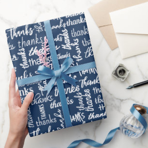Vielen Dank Text über Navy Blue Geschenkpapier