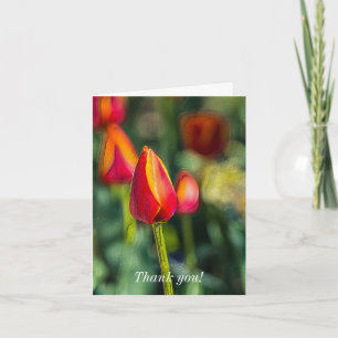 Vielen Dank! Textured Tulip Garden Dankeskarte