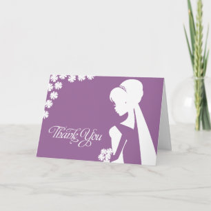 Vielen Dank Trauzeugin Bridal Blume Wedding Card Dankeskarte