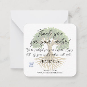 Vielen Dank Tree of Life Business Promotional Clie Mitteilungskarte