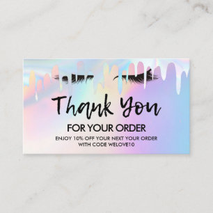 Vielen Dank, Trendy Holographic instagramm Discoun Visitenkarte