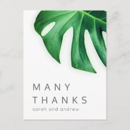 Vielen Dank Tropical Palm Minimalistisch Vielen Da Postkarte