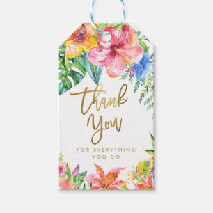 Vielen Dank Tropische Hawaian-Blume Geschenkanhänger