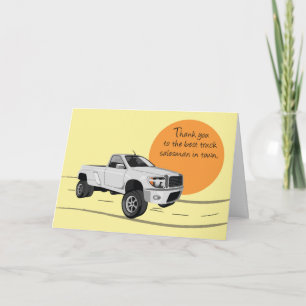 Vielen Dank Truck Salesman Pick Up Truck Karte