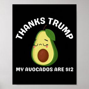 Vielen Dank Trump meine Avocados $ 12 Anti Trump T Poster