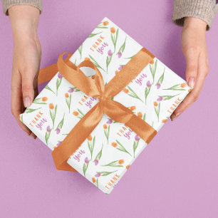 Vielen Dank, Tulip Wrapping Paper Sheets Geschenkpapier Set