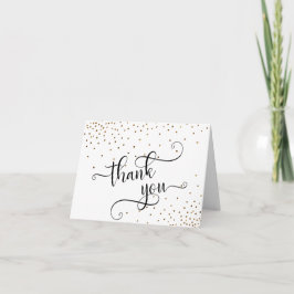 Vielen Dank Typografie, Imitats Gold Glitzer Confe Dankeskarte