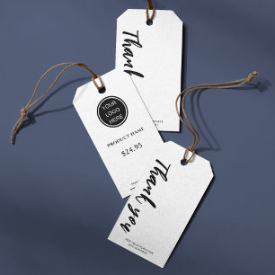 Vielen Dank Typografie l Clean Price Display Geschenkanhänger