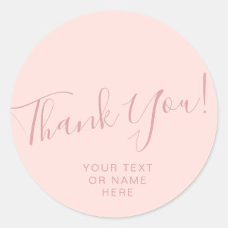 Vielen Dank Typografie minimalistisch rot Rosa Kla Runder Aufkleber