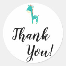 Vielen Dank Typografie mit Aquamariner Giraffe