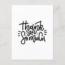 Vielen Dank Typography Postkarte