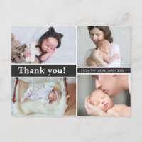 Vielen Dank und Baby Birth Announcement Fotos