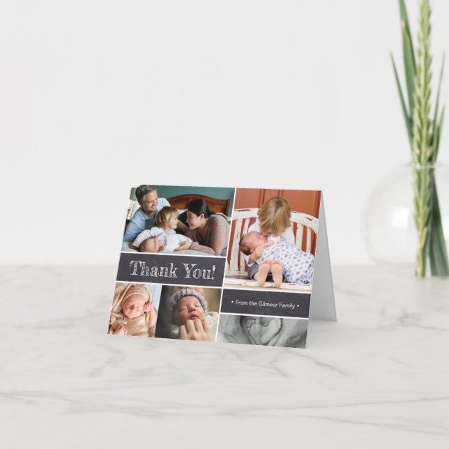 Vielen Dank und Einführung des zweiten Fotos Einladung (Vorderseite)