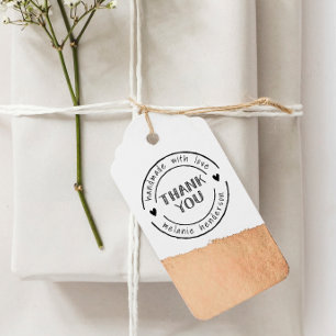 Vielen Dank und Herz Handmade mit Liebe Personalis Gummistempel