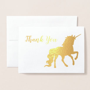 Vielen Dank Unicorn Birthday Gold Folienkarte