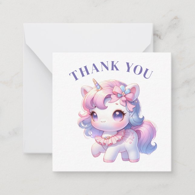 Vielen Dank, Unicorn Card Mitteilungskarte (Vorderseite)