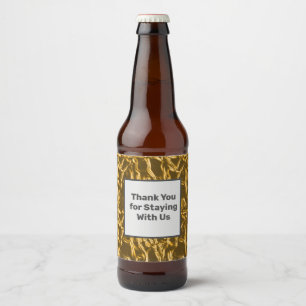 Vielen Dank Vacation House Guest Gold Silver Willk Bierflaschenetikett