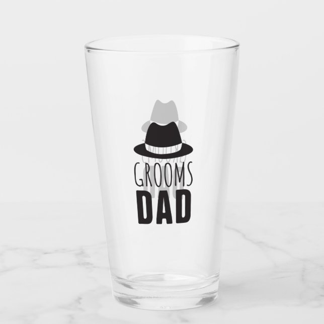 Vielen Dank, Vater des Groom Vater Brautparty Glas (Vorderseite)