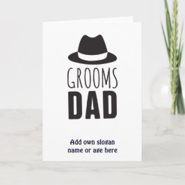 Vielen Dank, Vater des Groom Vater Brautparty Karte