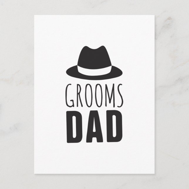 Vielen Dank, Vater des Groom Vater Brautparty Postkarte (Vorderseite)