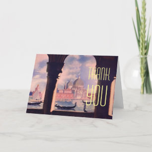 Vielen Dank, Venice Gondolas Grueting Card Dankeskarte