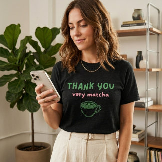 Vielen Dank Very Matcha | Lustiges Matcha Latte Tri-Blend Shirt