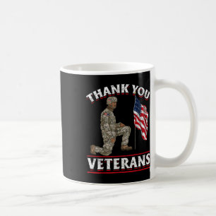 Vielen Dank Veteranen Amerikanischer Flaggensoldat Kaffeetasse