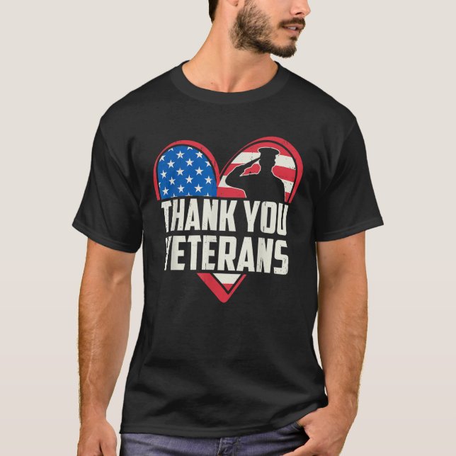 Vielen Dank Veteranen Day Memorial Day Military T-Shirt (Vorderseite)