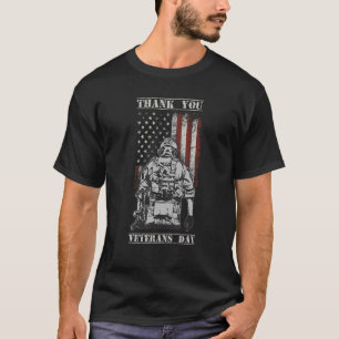 Vielen Dank Veteranen der amerikanischen Flagge Ve T-Shirt