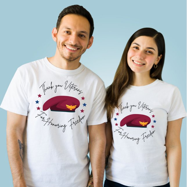 Vielen Dank Veteranen für die Achtung der Freiheit T-Shirt (Von Creator hochgeladen)