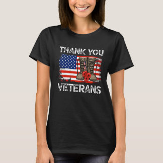 Vielen Dank Veteranen für Veteranen Tag Patriotisc T-Shirt