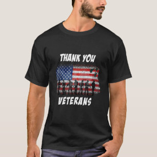 Vielen Dank Veteranen in den USA Flag Veterans Day T-Shirt