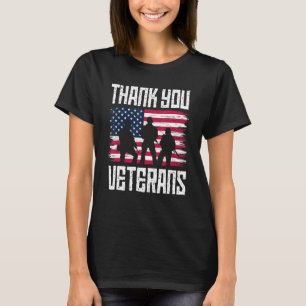 Vielen Dank Veteranen Tag 2022 US-Flagge Patri T-Shirt