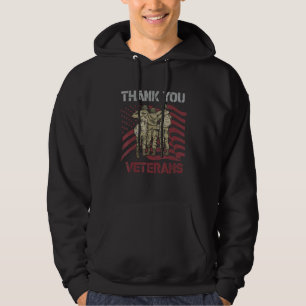 Vielen Dank Veterans American Flag Combat Boots Ve Hoodie