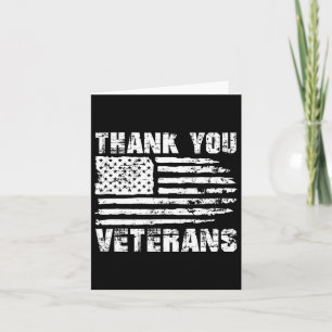 Vielen Dank Veterans American Flag Proud Veteran Karte