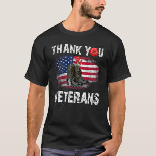 Vielen Dank Veterans Combat Boots Poppy Blume Memo T-Shirt