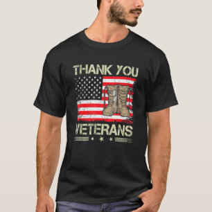Vielen Dank Veterans Combat Boots Veteran Day Amer T-Shirt