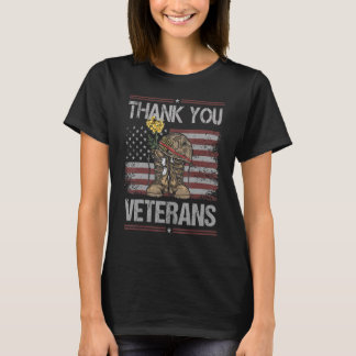 Vielen Dank Veterans Combat Boots Veteran Day Amer T-Shirt