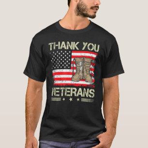 Vielen Dank Veterans Combat Boots Veteran Day Amer T-Shirt
