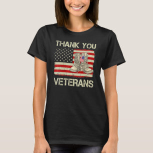Vielen Dank Veterans Combat Boots Veteran Day Amer T-Shirt