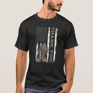 Vielen Dank Veterans Combat Boots Veteran Day Amer T-Shirt