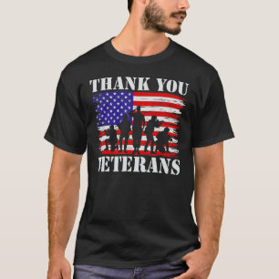 Vielen Dank Veterans Day American Flag Military Ar T-Shirt