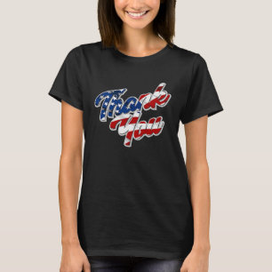 Vielen Dank Veterans Day Patriotic American Flag M T-Shirt