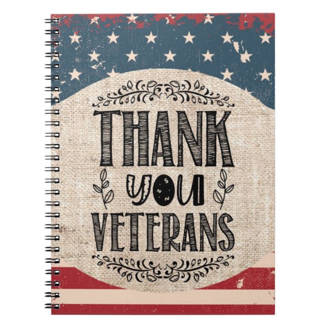 Vielen Dank Veterans Notebook Notizblock (Vorderseite)