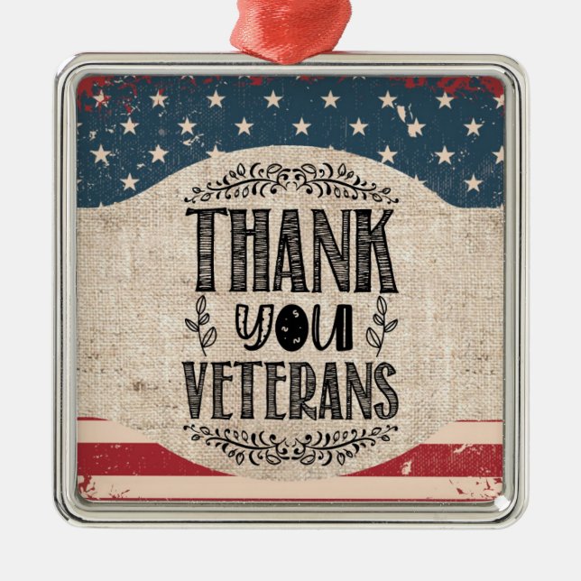 Vielen Dank Veterans Ornament Aus Metall (Vorne)